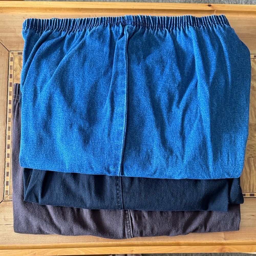 Bundle Avenue Jeans Denim Legging Pants Black Brown Denim Blue 14
